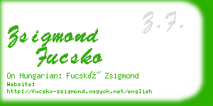 zsigmond fucsko business card